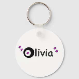 olivia name with stars key ring