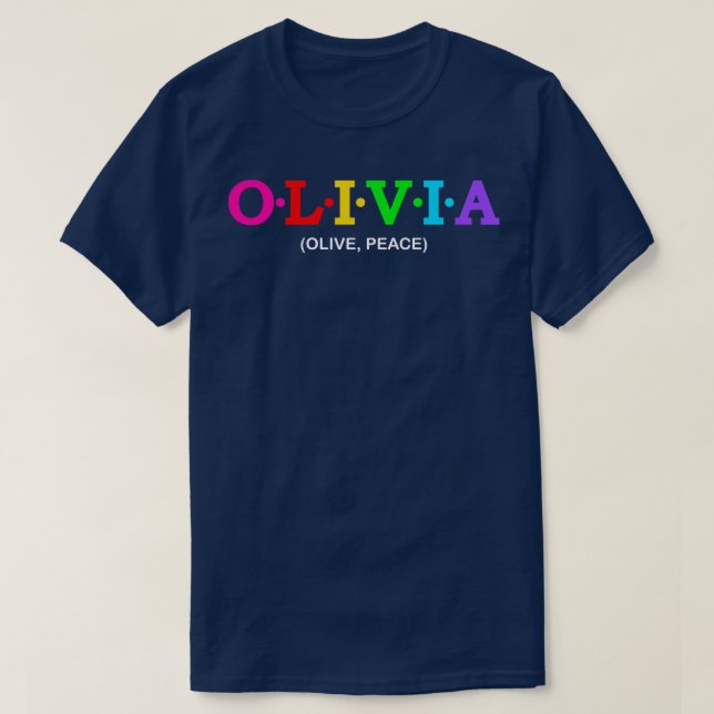 Olivia Olive Peace T-Shirt (Design Front)