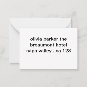 olivia parker the breaumont hotel napa valley . ca card