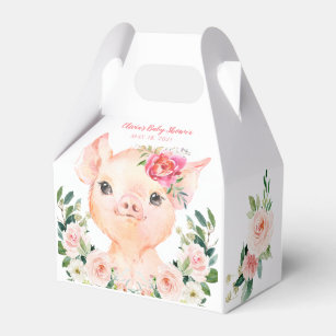 Olivia Pigsley  - Pig Baby Shower Favour Box