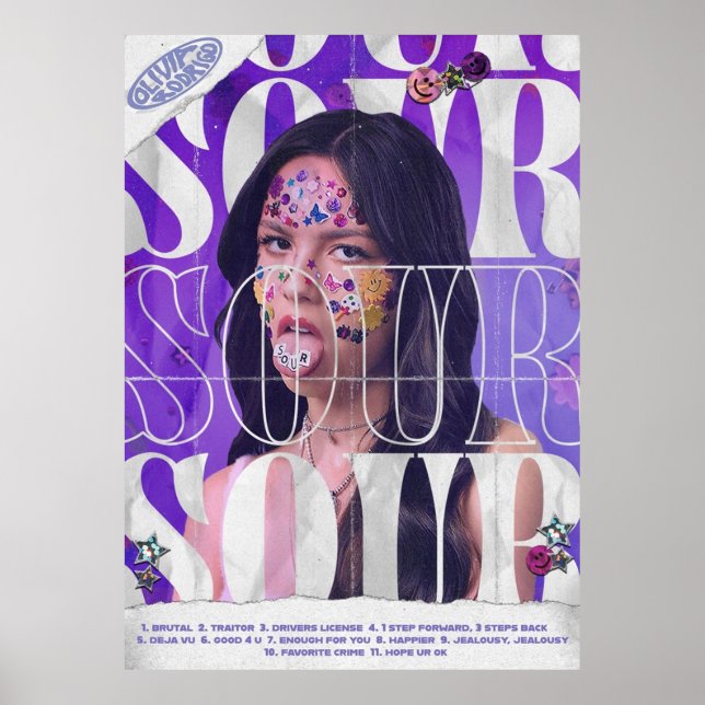 Olivia Rodrigo  Sour Album Poster (Front)