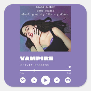 Olivia Rodrigo Vampire  Square Sticker