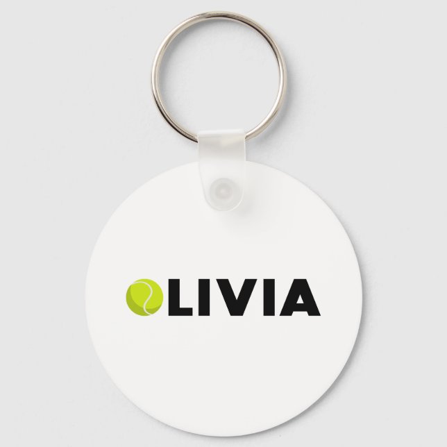 Olivia Tennis Key Ring (Front)