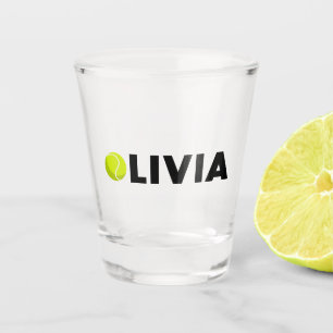 Olivia Tennis Shot Glass