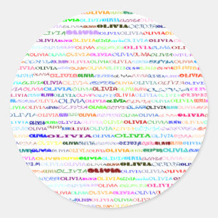 Olivia Text Design II Sticker