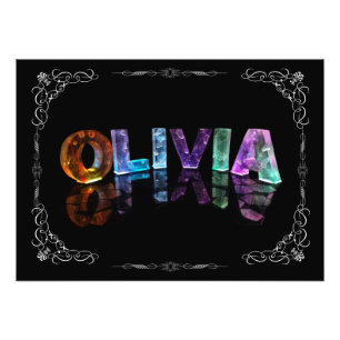 Olivia  - The Name Olivia in 3D Lights (Photograph Photo Print