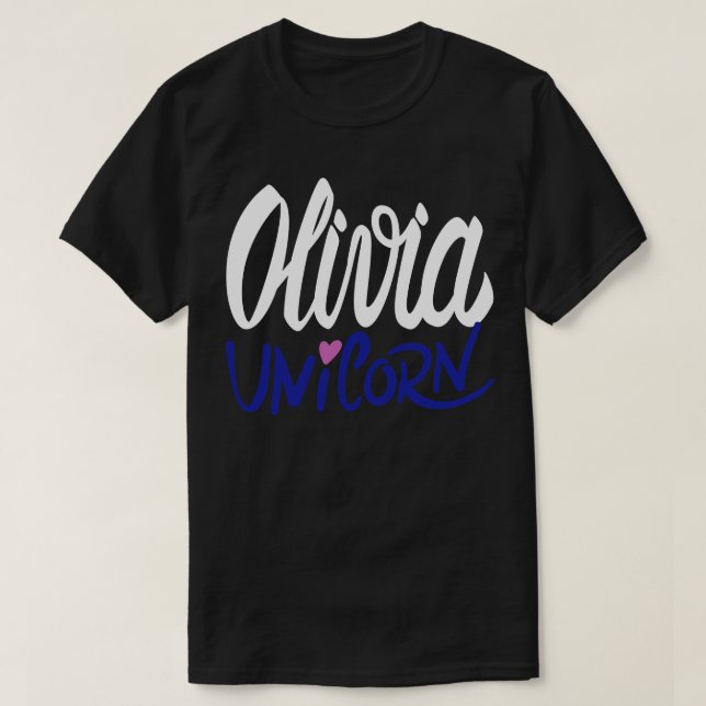 Olivia Unicorn T-Shirt (Design Front)