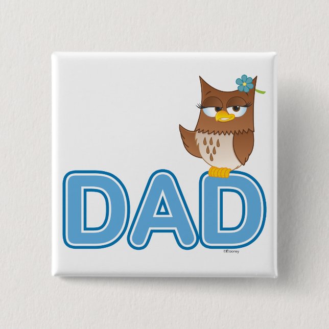 Olivia VonHoot Cartoon Character for Dad - 15 Cm Square Badge (Front)
