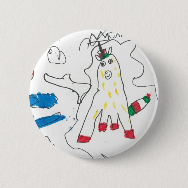 Olivia's Basquiat inspired art 6 Cm Round Badge (Front)