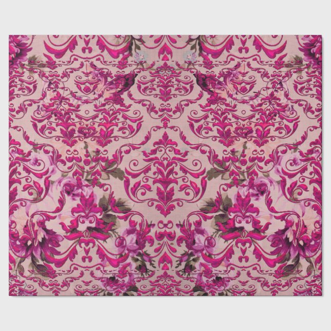 Olivia's Damask Glossy Wrapping Paper (Seam)