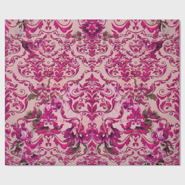 Olivia's Romantic Damask Wrapping Paper (Flat)