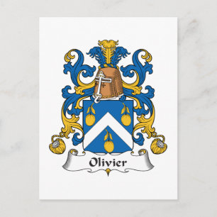 Olivier Family Crest Postcard