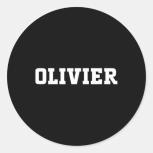 Olivier Food Design For Men Women Kids Funny Olivi Classic Round Sticker