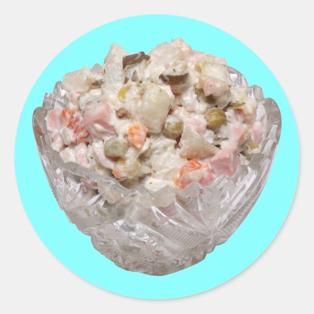 Olivier Salad Classic Round Sticker (Front)