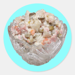 Olivier Salad Classic Round Sticker
