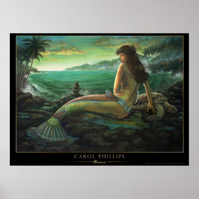 olivine- hawaiian mermaid poster carol phillips (Front)