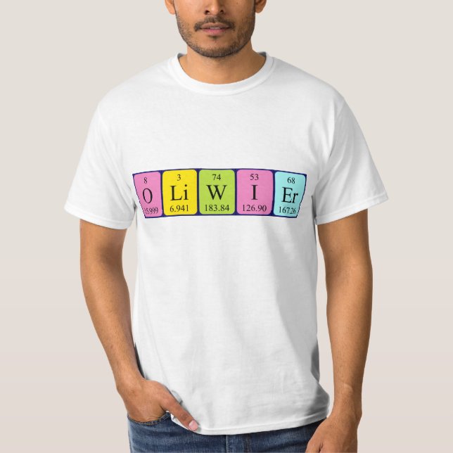 Oliwier periodic table name shirt (Front)