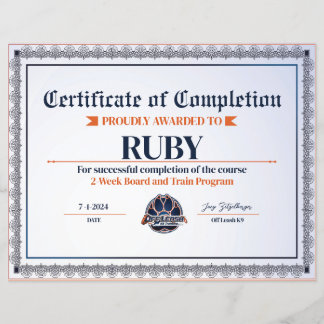 OLK9 Certificate #12