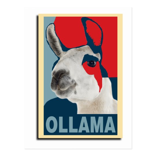 Ollama Obama - Postcard