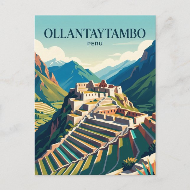 Ollantaytambo Archaeological Site Peru Postcard (Front)