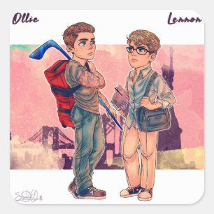 Ollie and Lennon Sticker