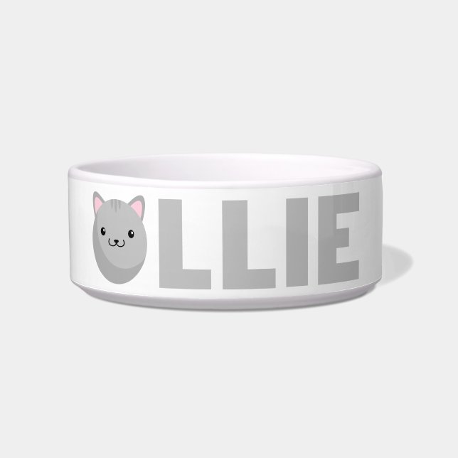 Ollie Grey or Ginger Cat Bowl (Front)