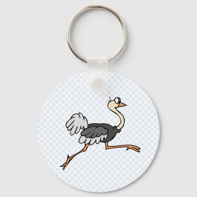 Ollie Ostrich Key Ring (Front)