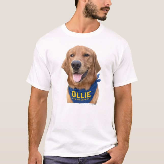 Ollie the Lucky Dog Men's Photo T-Shirt (Front)