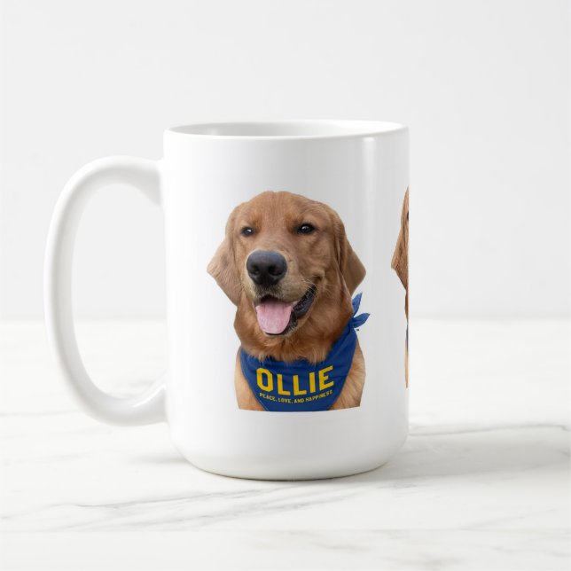 Ollie the Lucky Dog Photo Mug (Left)