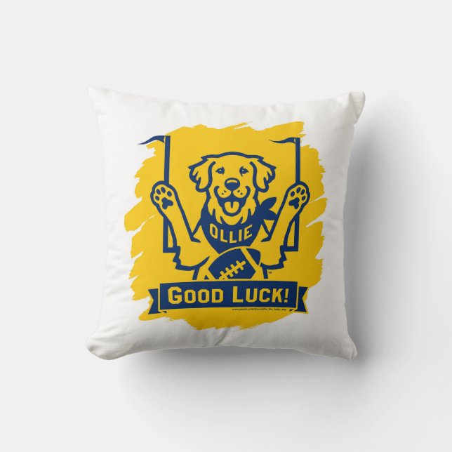 Ollie the Lucky Dog Pillow (Front)