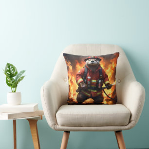 Ollie The Otter Fire Fighter,  Cushion