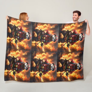 Ollie The Otter Fire Fighter,  Fleece Blanket