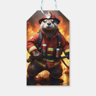 Ollie The Otter Fire Fighter, Gift Tags