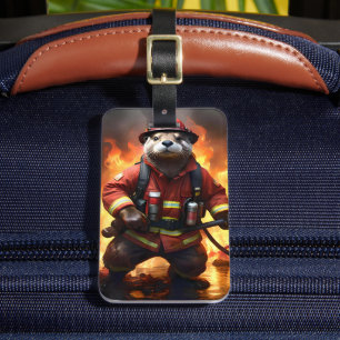 Ollie The Otter Fire Fighter, Luggage Tag