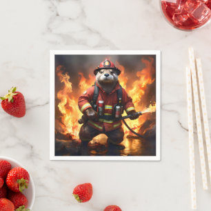 Ollie The Otter Fire Fighter,  Napkin