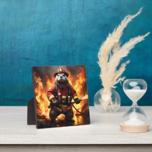 Ollie The Otter Fire Fighter, Plaque