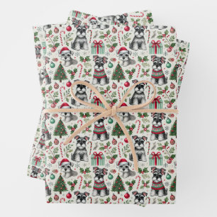 Ollie the sweet mini Schnauzer wrapping paper