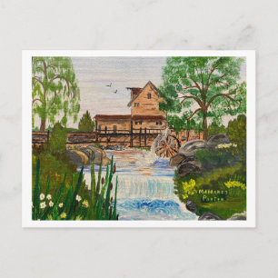 Olmstead's Mill, Warren County, IL c. 1983 MEJP   Postcard