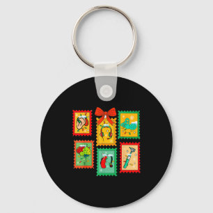 Ology Ologist Xmas Vibes Merry Christmas Stamps  Key Ring