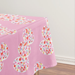 olorful Easter Eggs Watercolor Blots Happy Easter Tablecloth