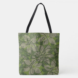 Olowalu Hibiscus Hawaiian Camo Beach Bag