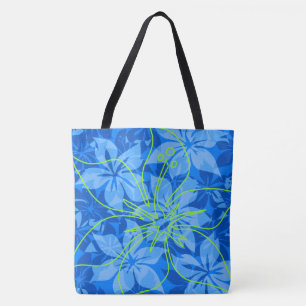Olowalu Hibiscus Hawaiian Camo Beach Bag