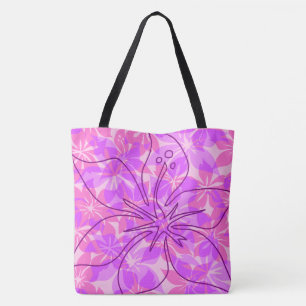 Olowalu Hibiscus Hawaiian Camo Beach Bag