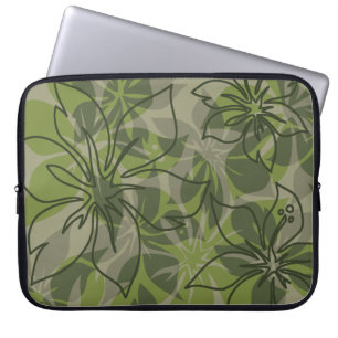 Olowalu Hibiscus Hawaiian Neoprene Wetsuit Laptop Sleeve