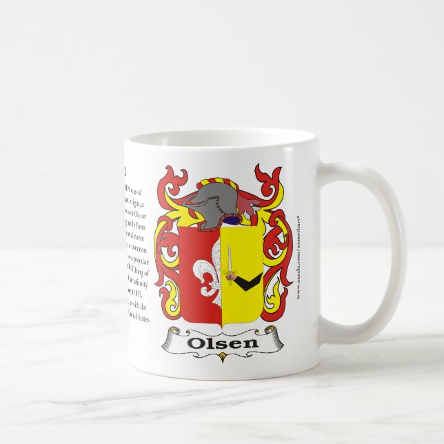 Olsen Family Coat of Arms Mug (Right)