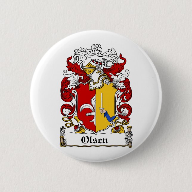 Olsen Family Crest 6 Cm Round Badge (Front)