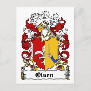 Olsen Family Crest Postcard