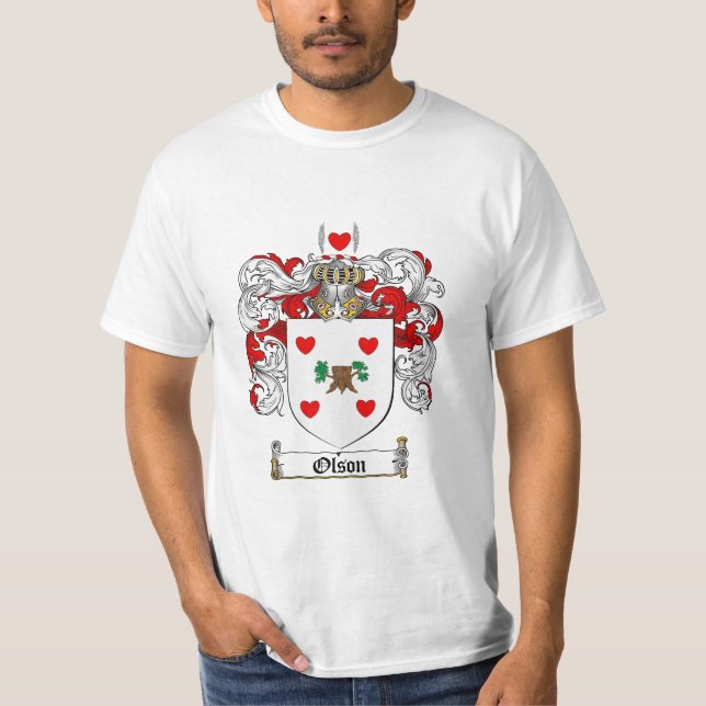 Olson Family Crest - Olson Coat of Arms T-Shirt (Front)