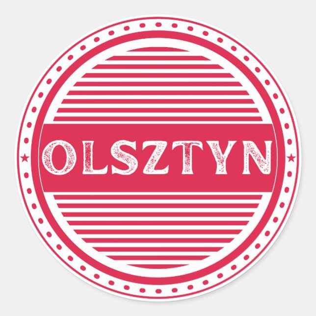 Olsztyn City Pride Emblem – Polish Identity Classic Round Sticker (Front)