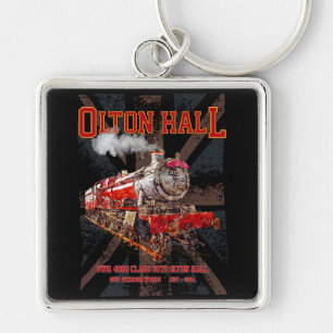 Olton Hall Vintage Steam Train English Locomotive Key Ring